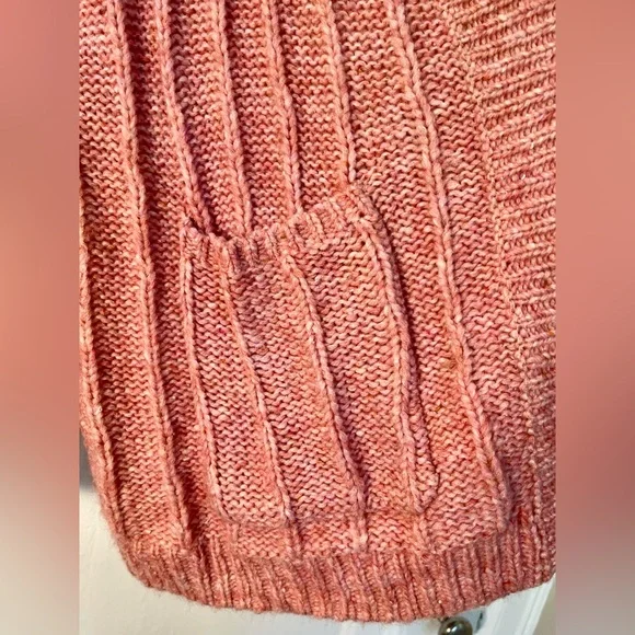 Madewell Pink Bubble Sleeve Cable Knit Cardigan XS - Picture 8 of 11